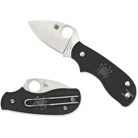 Spyderco 2024 Spyderco Squeak Lightweight Black Slip Joint Plain SPY-C154PBK